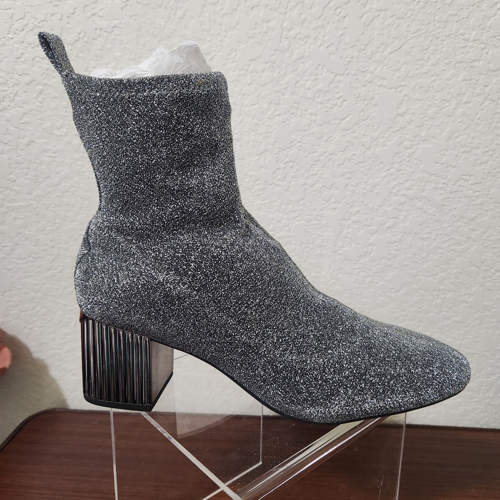Michael Kors Women's Silver Ankle Boots, NEW